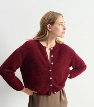 VITO CARDIGAN-- CHERRY MARBLED