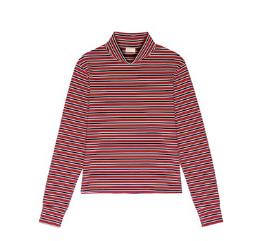 The Stripe Jersey Turtleneck