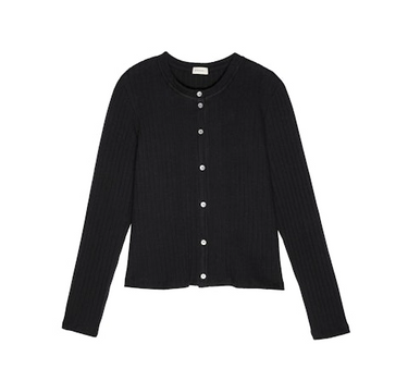 The Sweater Rib Cardi- Jet