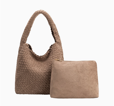 Johanna Suede Vegan Shoulder Bag