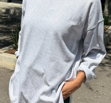 Sunday Tee- Icy Grey