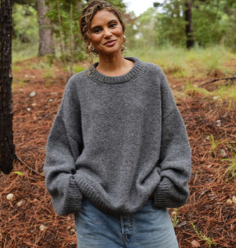 Boyfriend Sweater in Charcoal