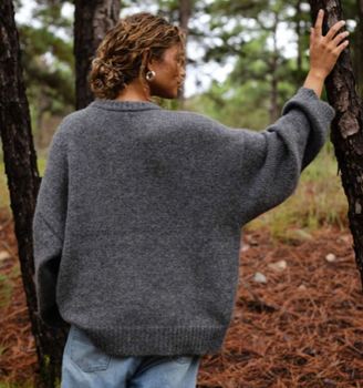 Boyfriend Sweater in Charcoal