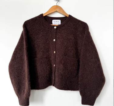 AMÉLIE ALPACA CARDIGAN- CHOCOLATE