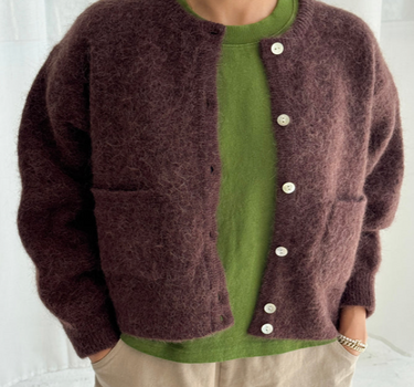 AMÉLIE ALPACA CARDIGAN- CHOCOLATE