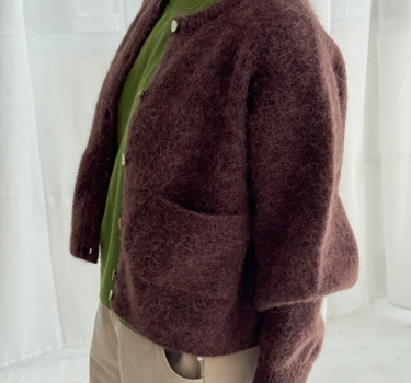 AMÉLIE ALPACA CARDIGAN- CHOCOLATE