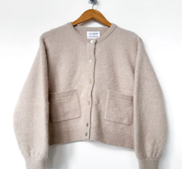 AMÉLIE ALPACA CARDIGAN- SMOKE
