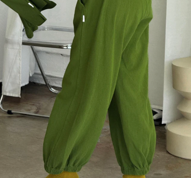 BALLOON PANTS- COLLARD GREEN