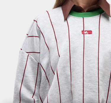 KELLY GREY STRIPED SWEATSHIRT