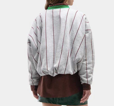 KELLY GREY STRIPED SWEATSHIRT