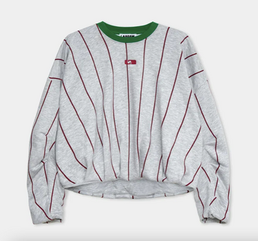 KELLY GREY STRIPED SWEATSHIRT