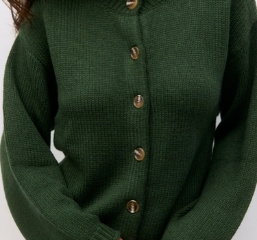 The Hannah Cardigan | Chunky Drop Shoulder Cardigan Green