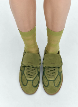 TB.490 CLUB SUEDE GREEN LEATHER SNEAKERS