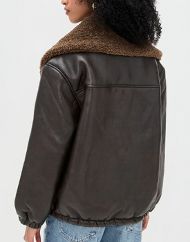 Icon Status Faux Leather Puffer