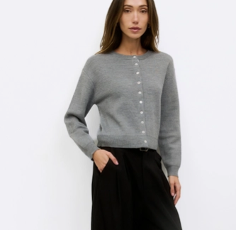 The Malin Cardigan | Cropped Button-Down Cardigan
