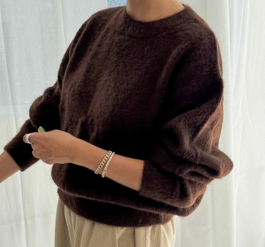 Finn Mohair Sweater- Cocoa Bean