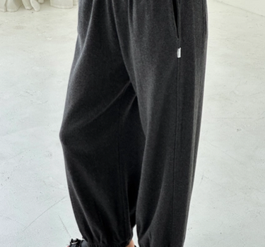 POINTELLE BALLOON PANTS- CHARCOAL