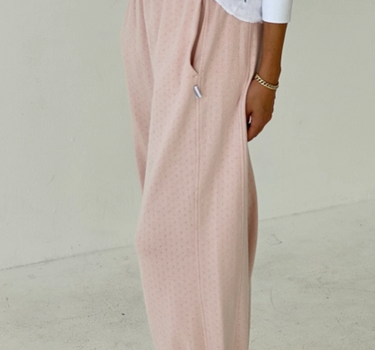 POINTELLE BALLOON PANTS- BABY PINK