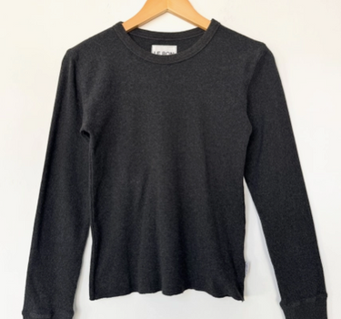 POINTELLE FUNDAMENTAL TEE- CHARCOAL