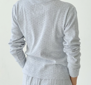 POINTELLE FUNDAMENTAL TEE- ICY GREY