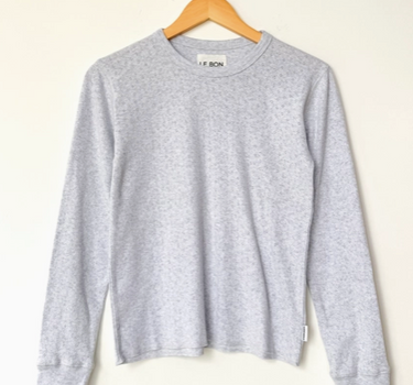 POINTELLE FUNDAMENTAL TEE- ICY GREY