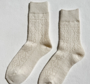 Cashmere Pointelle Socks