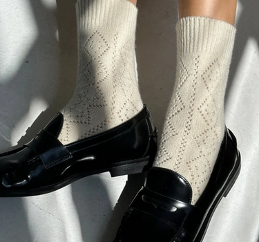 Cashmere Pointelle Socks
