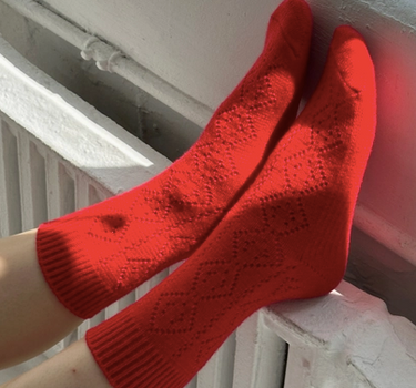 Cashmere Pointelle Socks