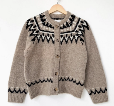 Alpaca Cabin Cardigan- Beige