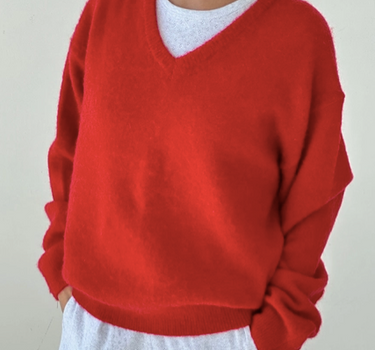 James Mohair Sweater- Red