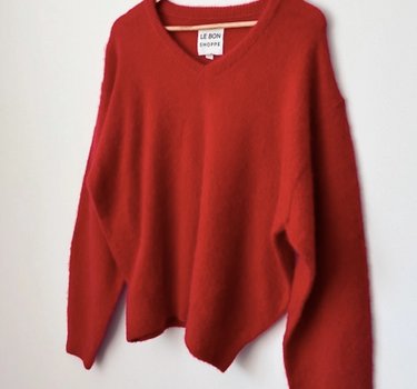 James Mohair Sweater- Red