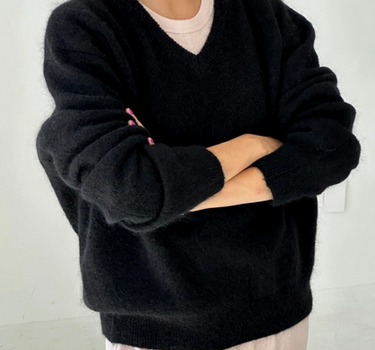 James Mohair Sweater- Black