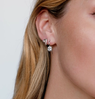 The Multi Piercing Huggies- Silver