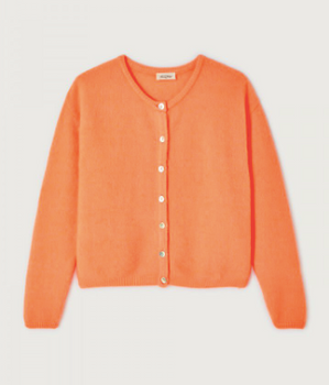 VITO CARDIGAN-- FLUORESCENT ORANGEADE