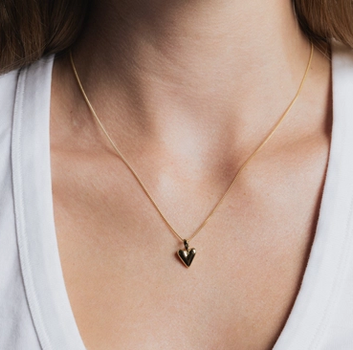 Baby Heart Necklace in Gold