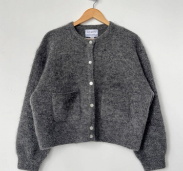 AMÉLIE ALPACA CARDIGAN- Charcoal