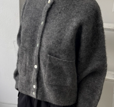 AMÉLIE ALPACA CARDIGAN- Charcoal