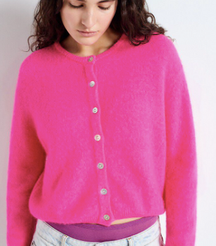 VITO CARDIGAN-- NEON PINK