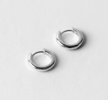 Huggie Hoops in Silver