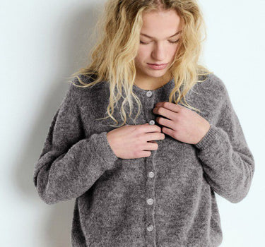 VITO CARDIGAN-- ACIER CHINE