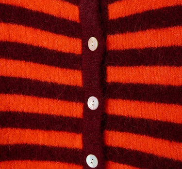 VITO CARDIGAN-- GRENAT RAYE