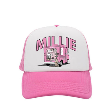 MILLIE TRUCKER HAT PINK/WHITE