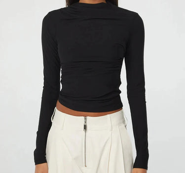 SELMA LONG SLEEVE TOP- BLACK