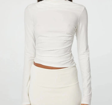 SELMA LONG SLEEVE TOP- WHITE