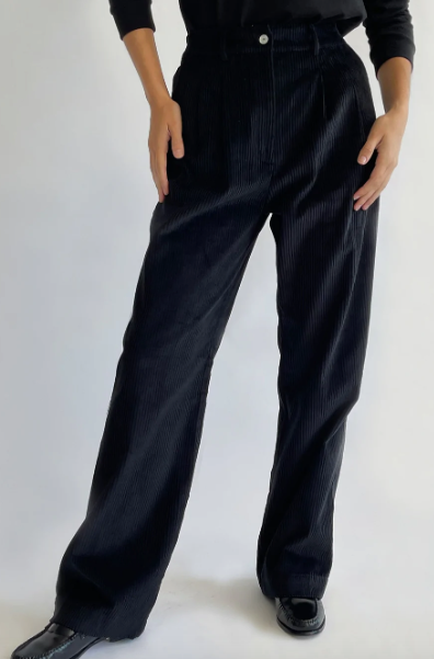 Cord Pleated Trouser